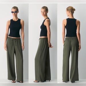 New Aritzia The Lodge Pant™ - Satin Sz S Dark Olive
